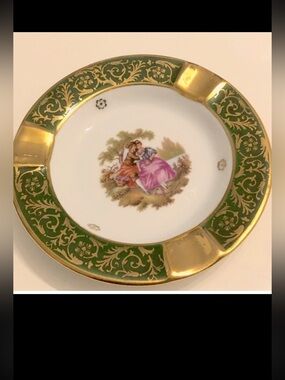 LIMOGES  Ash Tray Fragonard Lovers Scene Rare